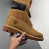 Supreme x Timberland Wheat Premium 6 Inch  Leather Boots