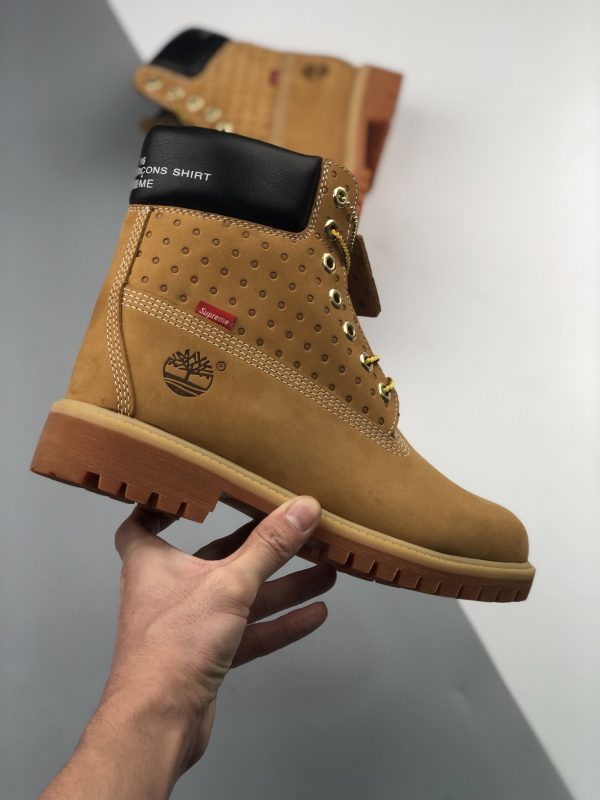 Supreme x Timberland Wheat Premium 6 Inch  Leather Boots