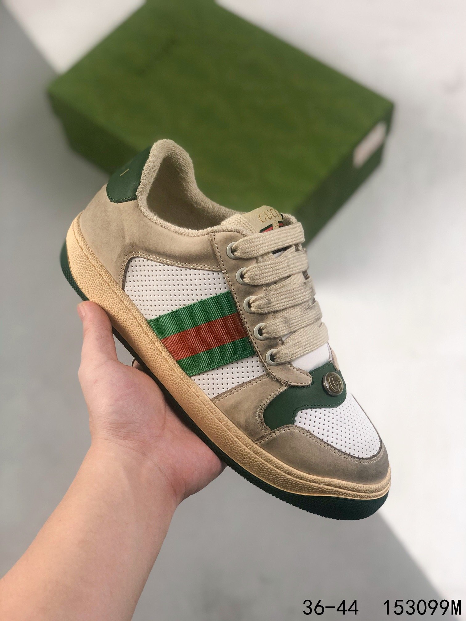 Gucci Distressed Screener sneaker  replica