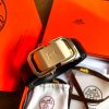 HERMES hollowed out frosted automatic buckle belt