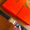 HERMES hollowed out frosted automatic buckle belt