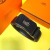 Hermes automatic buckle reflective glossy belt