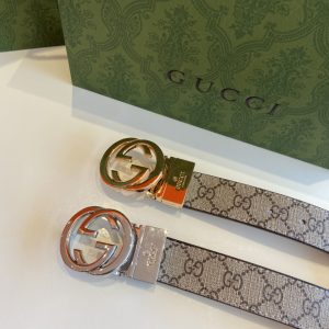 Gucci Men's Double Sided Genuine Leather Belt