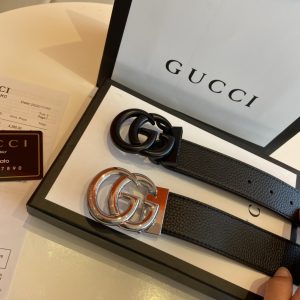 Gucci Men's Double Sided Genuine Leather Belt