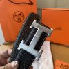 Hermes Men's Counter Top Layer Cowhide Steel Button Belt
