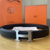 Hermes Men's Counter Top Layer Cowhide Steel Button Belt
