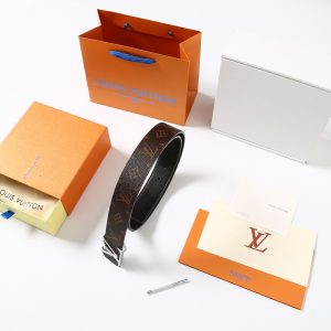 classic LV silver head palm flower belt