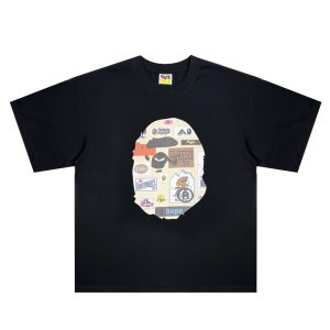BAPE Ape Head Stamp Printing LOGO Round Neck T-shirt