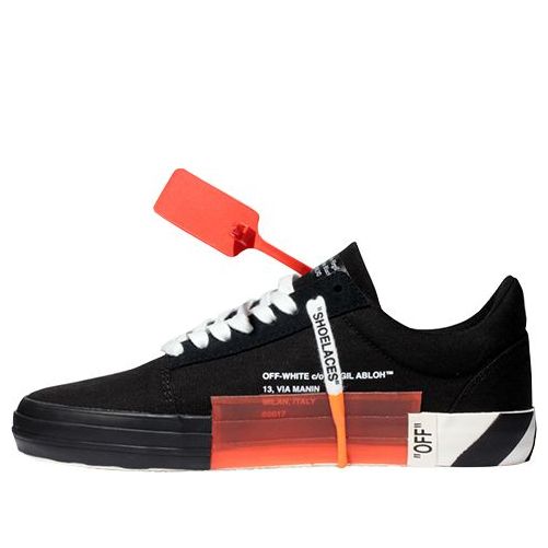 OFF-WHITE Black Low Top Sneakers 'Black White' OWFW18002 - MAXLUXES