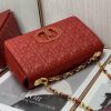Dior Medium Dioramour Caro Red Bag with Heart Motif