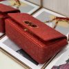 Dior Medium Dioramour Caro Red Bag with Heart Motif