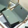 Dior Lady Dior Clutch With Chain In Grey Patent Leather