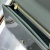 Dior Lady Dior Clutch With Chain In Grey Patent Leather