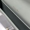 Dior Lady Dior Clutch With Chain In Grey Patent Leather