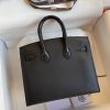 Hermes So Black Midnight Faubourg Birkin 20 Sellier Limited Edition Bag