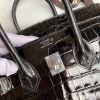 Hermes Birkin 25 Retourne Handmade Bag In Black Shiny Alligator Leather