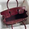 Hermes Birkin 30 Handmade Bag In Bordeaux Crocodile Niloticus Shiny Skin