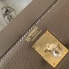 Hermes Bi-color Kelly 32cm Epsom Bag Taupe/Black GHW