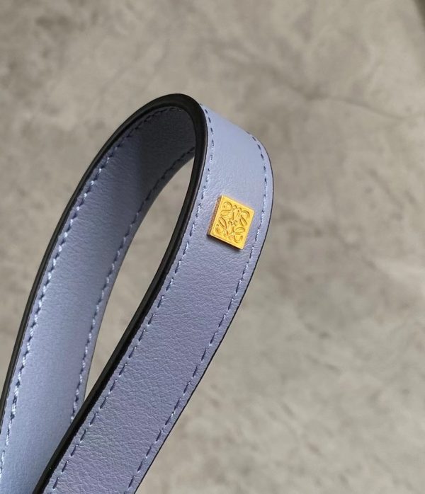 lh19caab-8.jpg Loewe Mini Hammock Drawstring Bag In Blue Calfskin