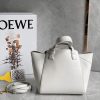 Loewe Hammock Nugget Bag In White Calfskin