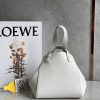 Loewe Hammock Nugget Bag In White Calfskin