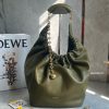 Loewe Medium Squeeze Bag in Olive Nappa Lambskin