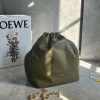 Loewe Medium Squeeze Bag in Olive Nappa Lambskin