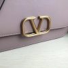 Valentino Medium Vlock Shoulder Bag In Poudre Calfskin