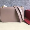 Valentino Medium Vlock Shoulder Bag In Poudre Calfskin