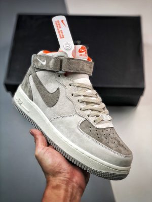 Air Force 1 '07 Mid Grey Orange Suede