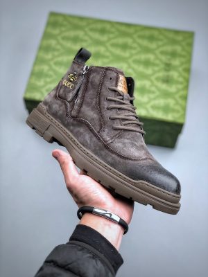 GUCCI High order element retro distressed Martin boots